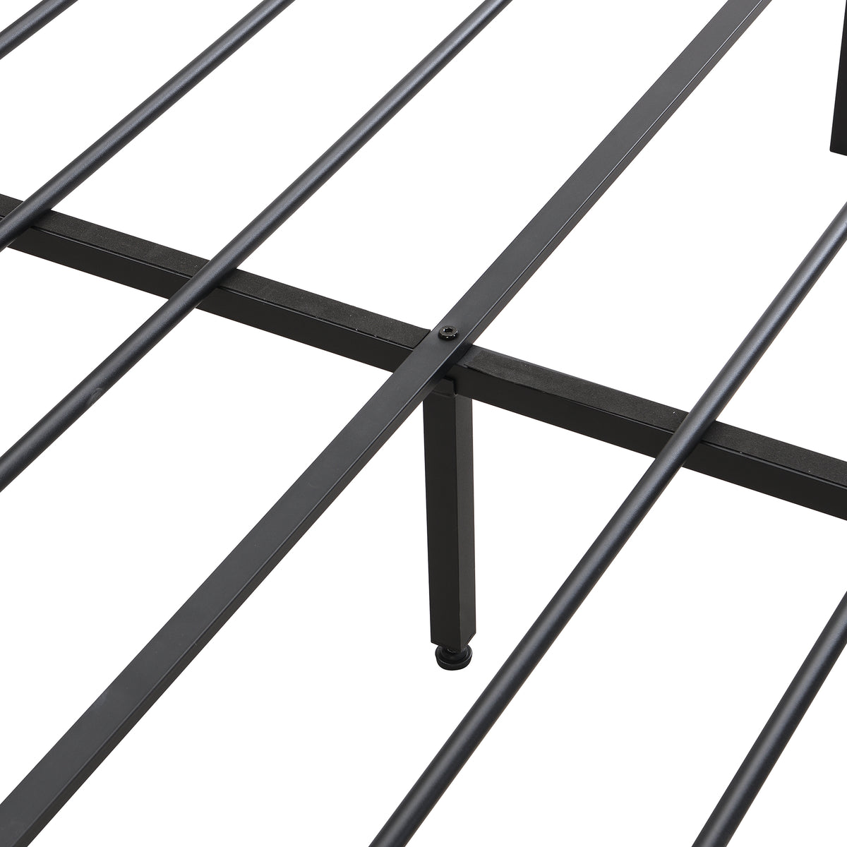 Queen Size Metal Platform Bed Frame with upholstery storage function Headboard and USB LINER and Footboard with drawers