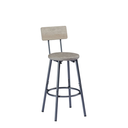 Long Bar Table Set with 3 PU Upholstered Bar Stools, Industrial Bar Table and Chairs for Kitchen Breakfast Table, Banquet Hall