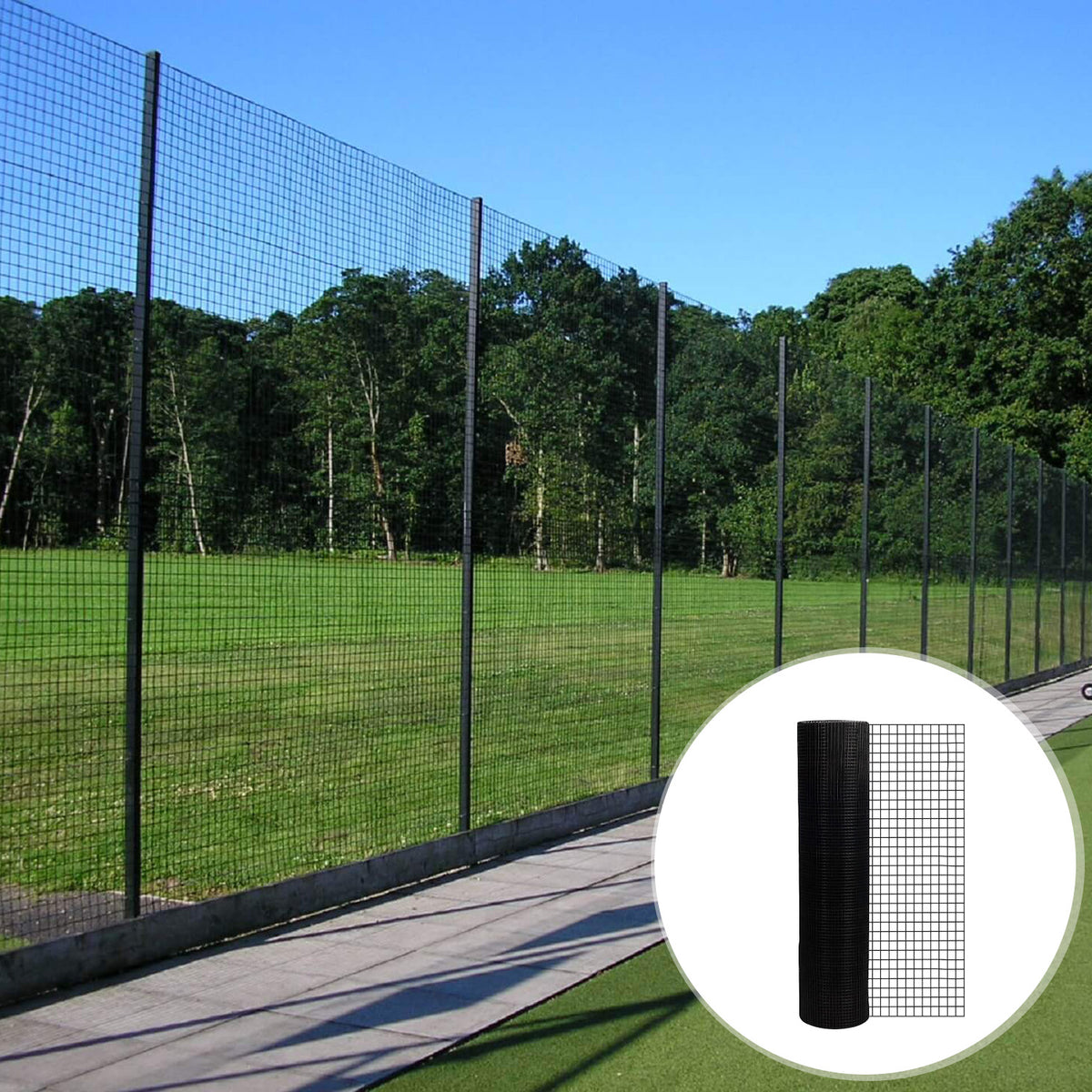 36 inch×100 ft Black Vinyl Coated Hardware Cloth, 21 Gauge 1/4 inch Black PVC Hardware Cloth, Black Welded Wire Fence Supports Poultry-Netting Cage-Home Improvement and Chicken Coop