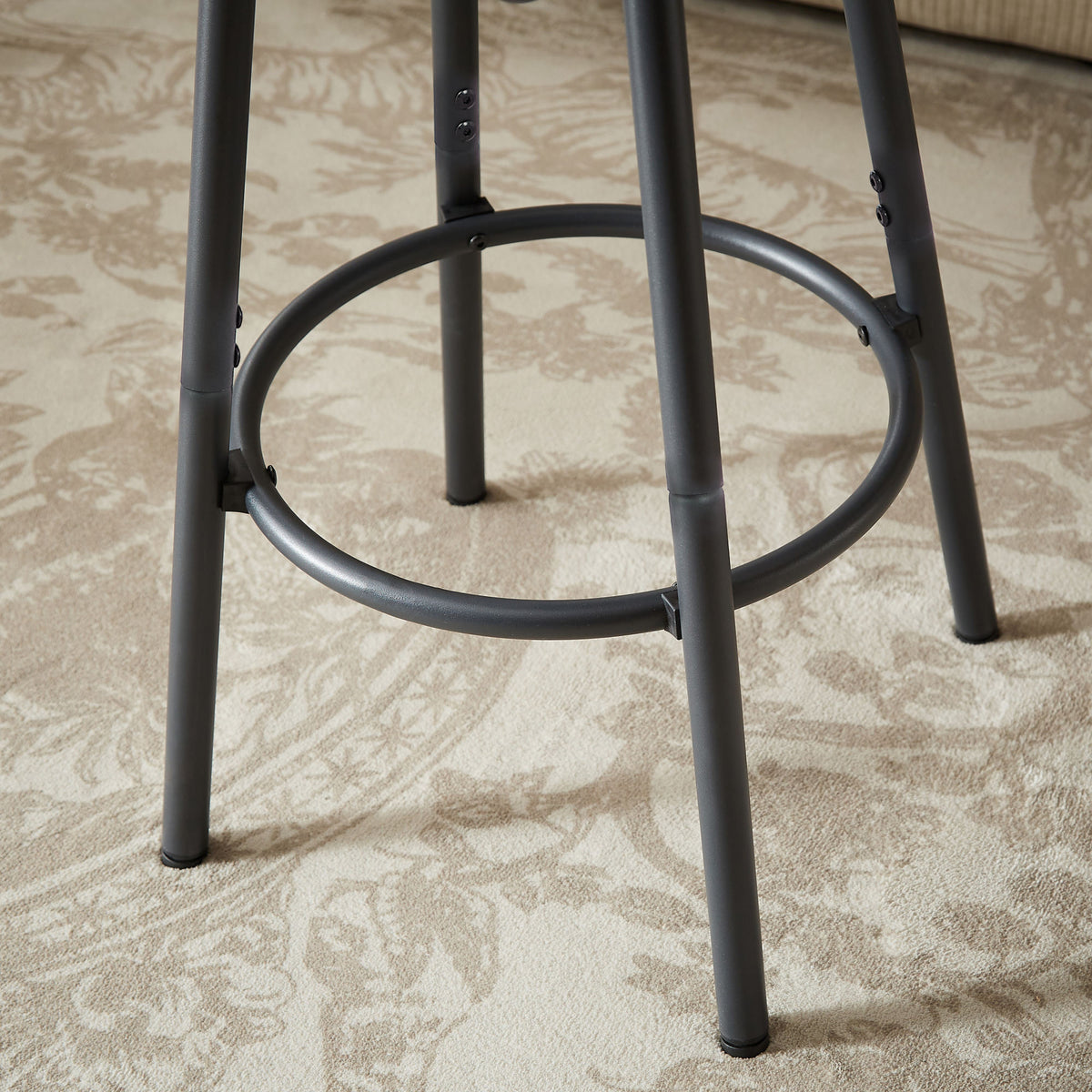 Long Bar Table Set with 3 PU Upholstered Bar Stools, Industrial Bar Table and Chairs for Kitchen Breakfast Table, Banquet Hall
