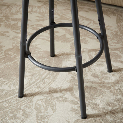 Long Bar Table Set with 3 PU Upholstered Bar Stools, Industrial Bar Table and Chairs for Kitchen Breakfast Table, Banquet Hall