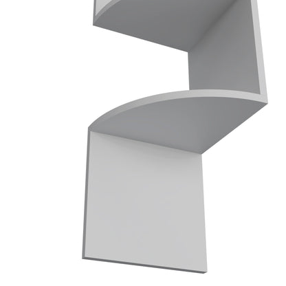 Rosset Corner Shelf, Modern Full-Wall Design with Multiple Shelving