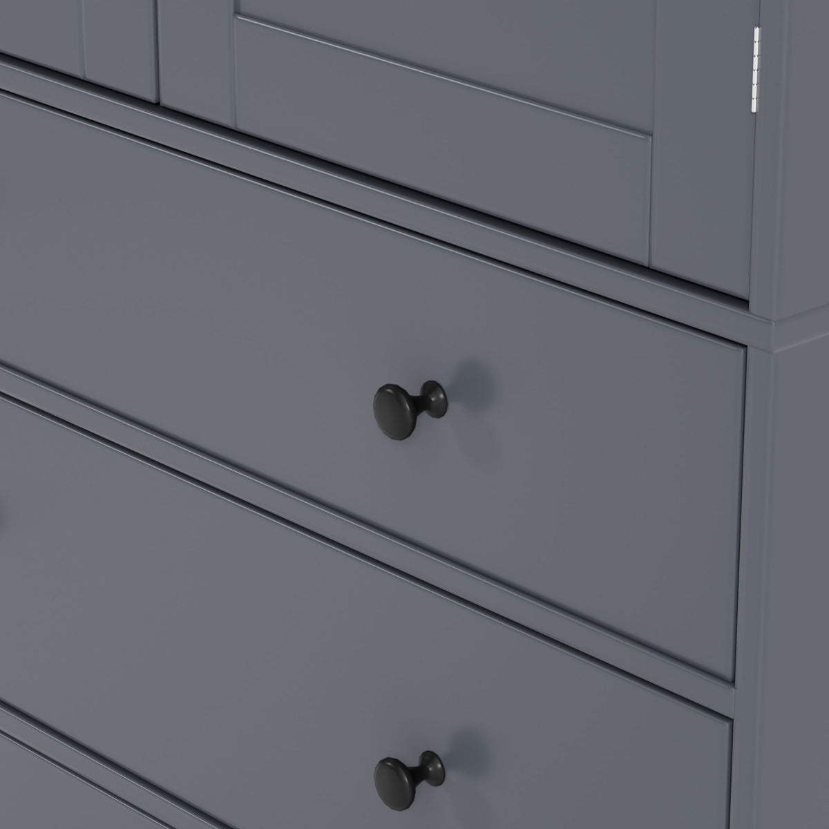 TOPMAX 77" Farmhouse Kitchen Pantry, Freestanding Tall Cupboard Storage Cabinet with 3 Adjustable Shelves, 8 Door Shelves, 3 Drawers