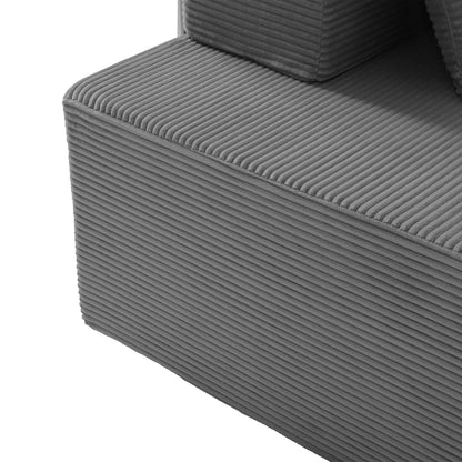 142.5-inch L-shaped sectional sofa, filled with high-resilience foam for a cloud-like seating experience.