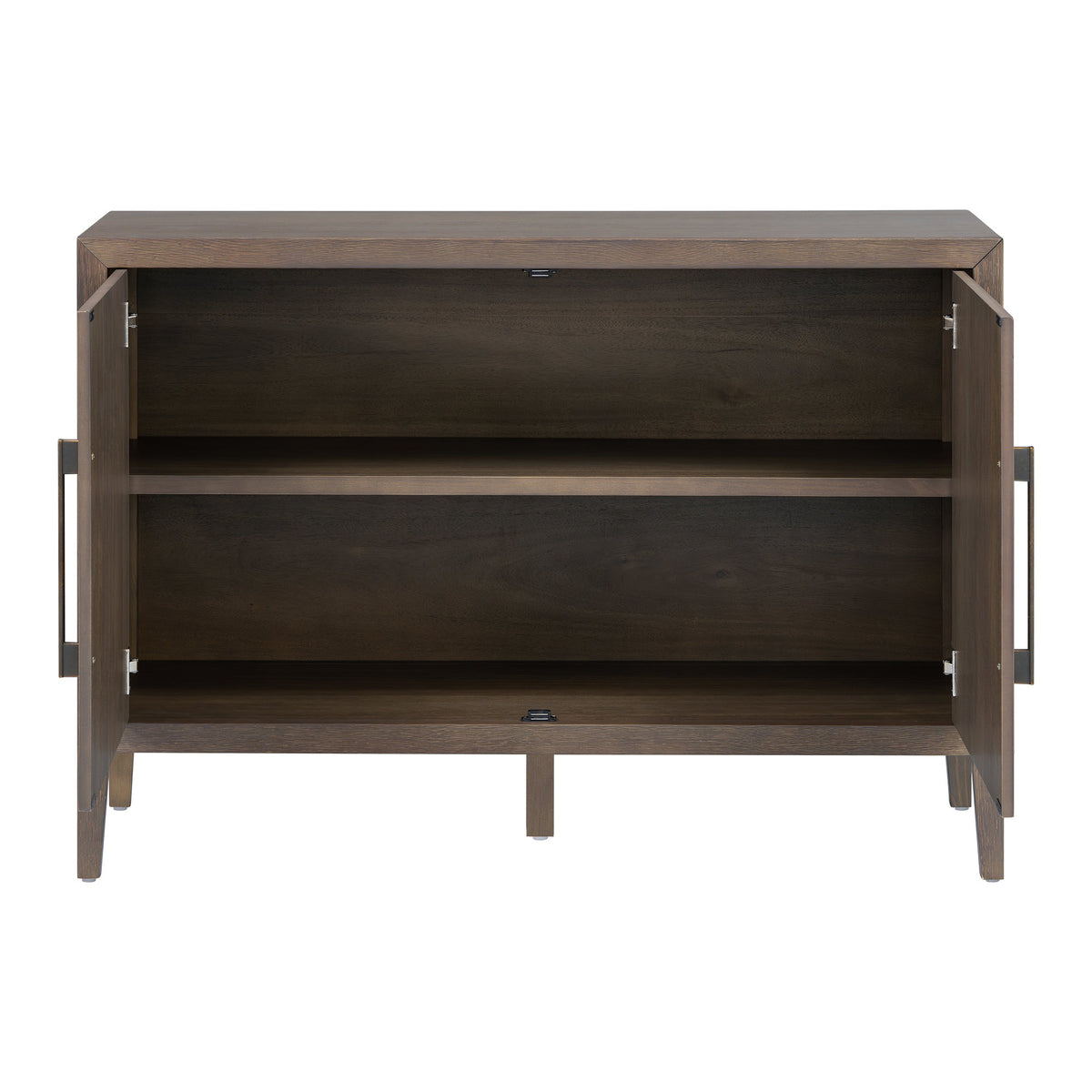 U_STYLE 47.25-Inch Farmhouse Sideboard with Pine Veneer and 2 Doors, Retro Buffet with Adjustable Feet – Model N711P410389D