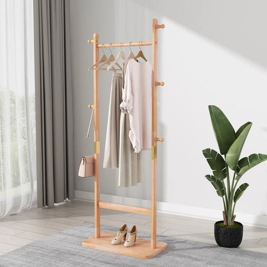 Solid wood hanger set 23.6*11*71 inches. This product is made of eco-friendly material, easy to assemble