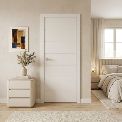 44 in. x 96 in. Hollow Core White Painted Composite MDF Interior Door Slab