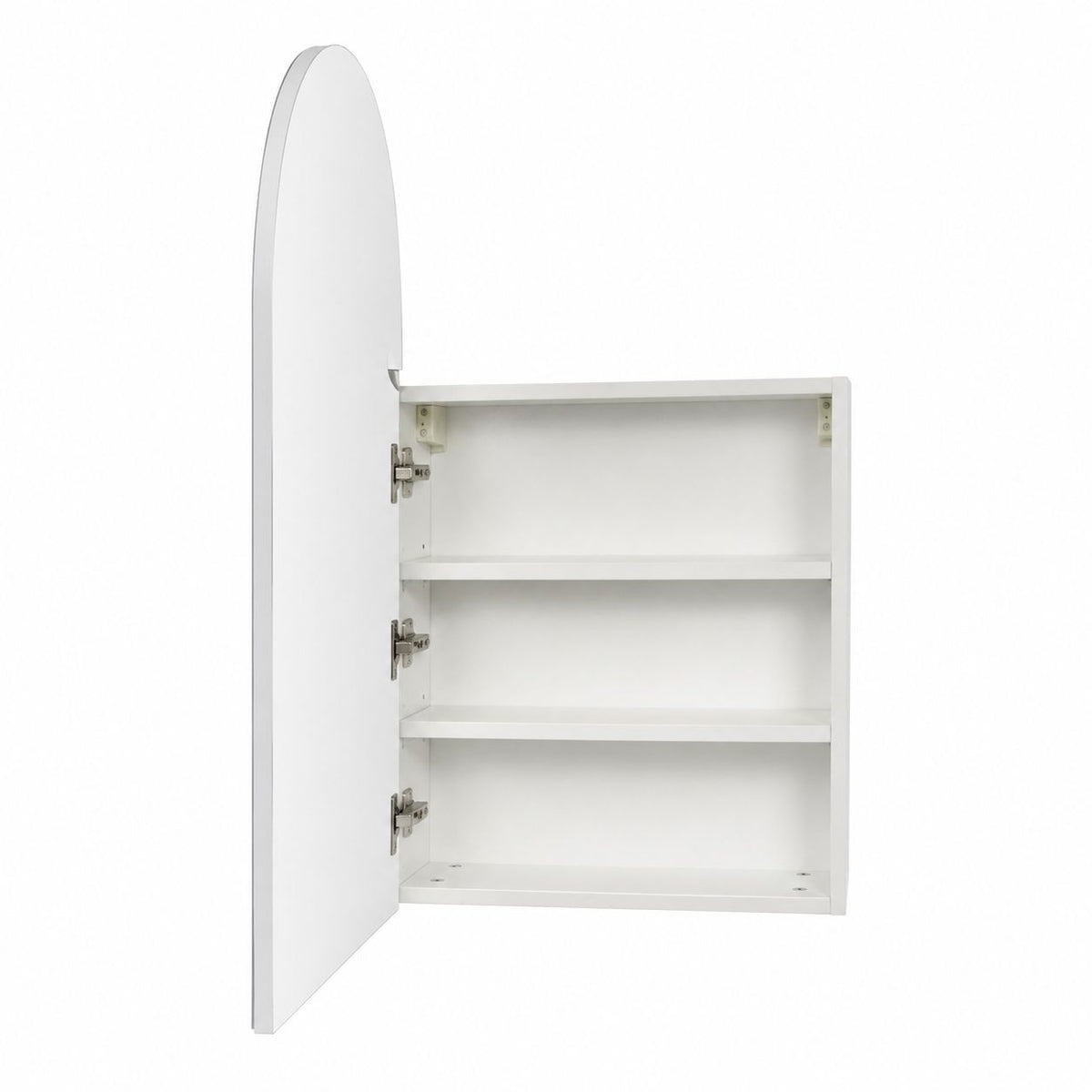 Arched LED Bathroom Cabinet, Wall Mounted Bathroom Mirror Cabinet with Storage, Touch Control Lighted Vanity Mirror Cabinet for Bathroom