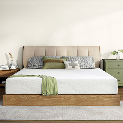 King Size Memory Foam Mattress, 12 Inch Bed Mattress, with Cooling Green Tea Gel, CertiPUR-US Certified, White