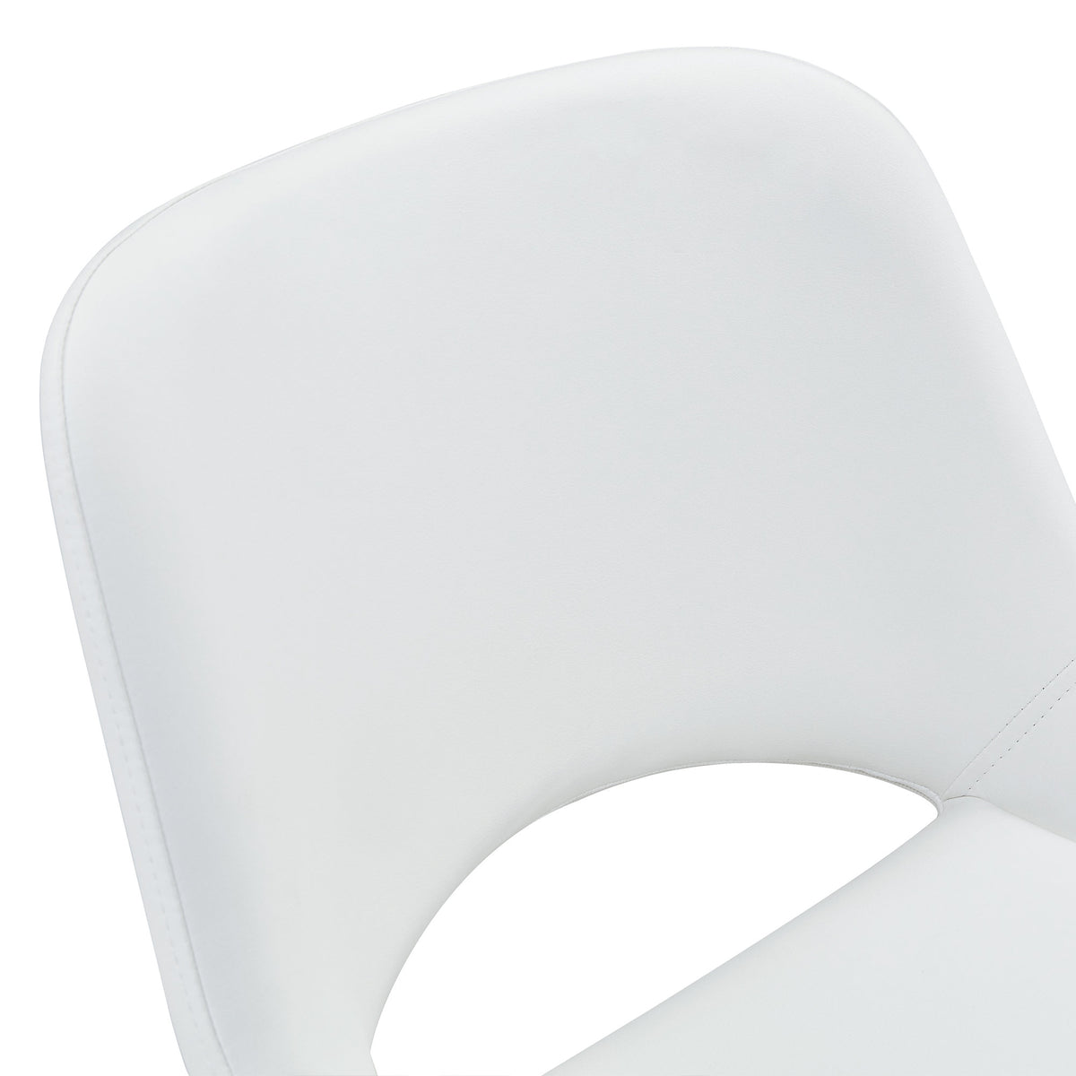 Modern Swivel Adjustable Bar Stools Set - 2 Pack, White PU Material, with Footrest, Holds Up to 250 lbs