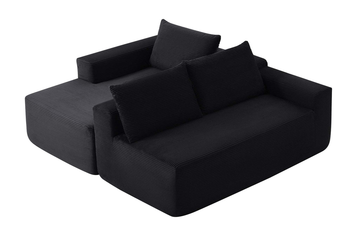 NEW-96.9" Cloud Sectional Couch with L-Shape Chaise, Modern Modular Sofa with Deep Seat, Upholstered Couches, No Assembly Required