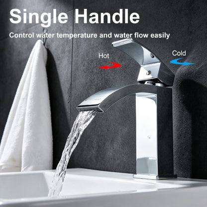 Single Hole Bathroom Faucet,Modern Single Handle Vanity Basin Faucet