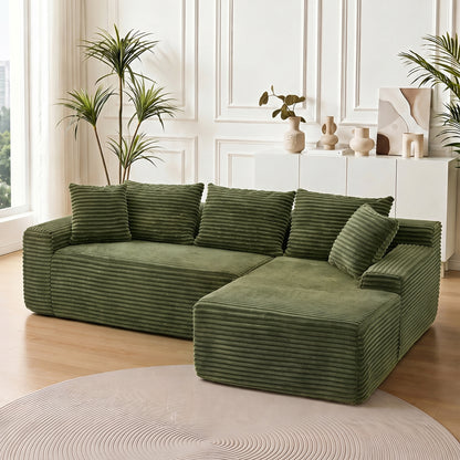 95" Sectional Couches for Living Room Cloud Couch Sofa with L-Shape Upholstered Boneless Couchs Modern Modular Sectional Couch with Chaise