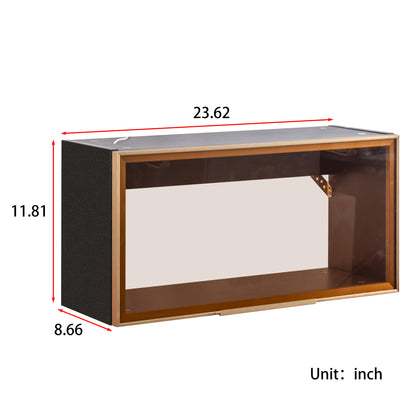 Large-Capacity Spice Rack Wall Mounted Storage Cabinet, Black Hanging Kitchen Pantry with Up-Flip Door, Dining Room All Occasion