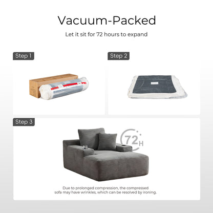 Morpheus Oversized Compressed Single Sofa,Grey