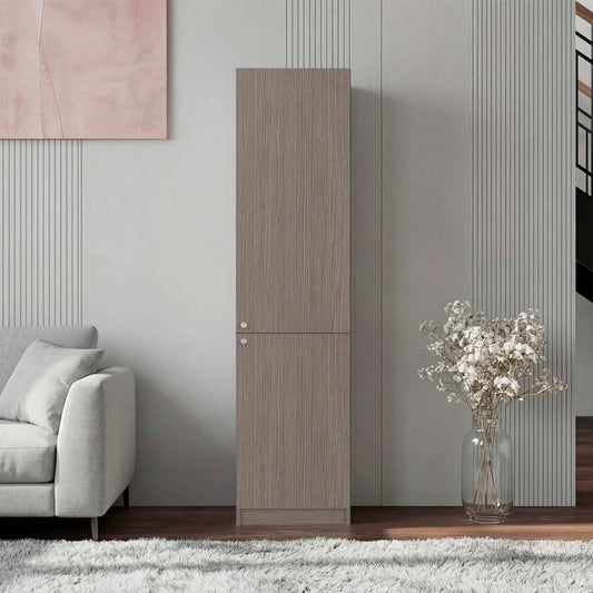 Kudai Storage Cabinet with 5 Shelves for Books and Decorative Items, Modern Design, Positano and Wenge