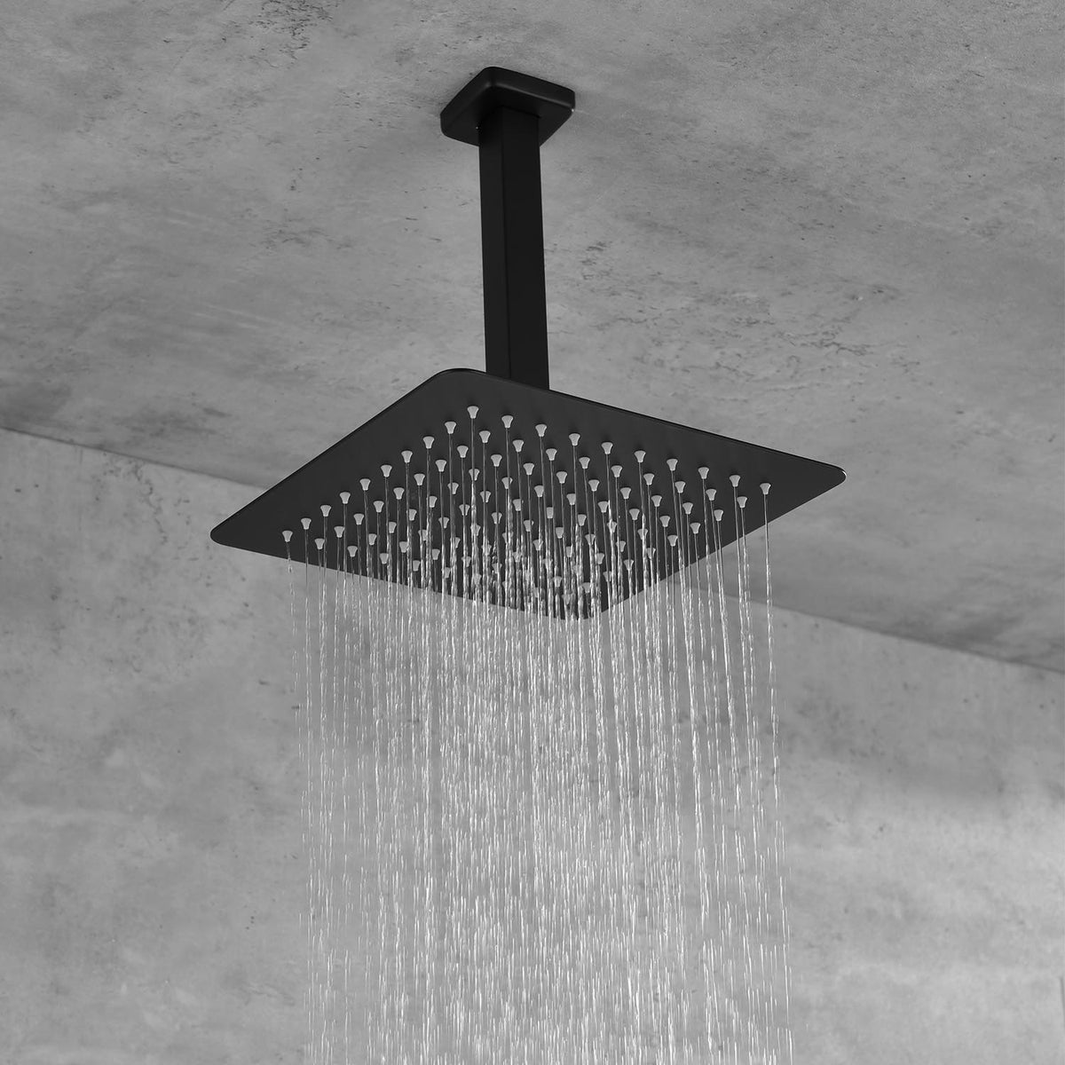 Shower System with Tub Spout,10 inch  Shower Head Shower Set for Bathroom Matte Black
