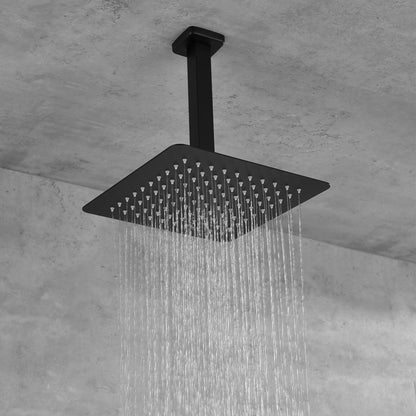 Shower System with Tub Spout,10 inch  Shower Head Shower Set for Bathroom Matte Black