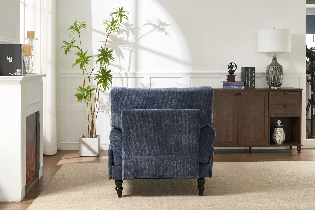 Modern Chaise Lounge , Upholstered Indoor Leisure Sofa Recliner, Chair Sleeper for Bedroom, Living Room, Study Room, Office, BLUE