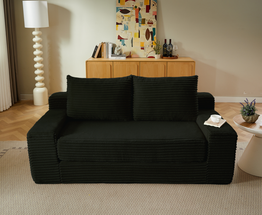 70.87' Loveseat Sofa, Comfy Deep Seat Sofa Bed, Modern Small Corduroy Couch for Living Room, Apartment, Sofa in a Box, No Assembly