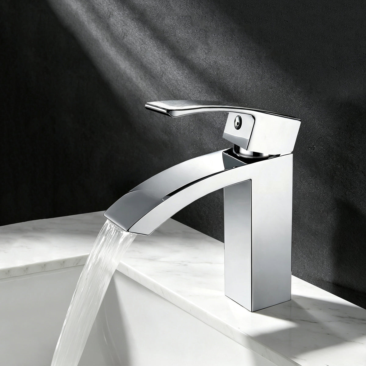 Single Hole Bathroom Faucet,Modern Single Handle Vanity Basin Faucet