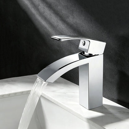 Single Hole Bathroom Faucet,Modern Single Handle Vanity Basin Faucet