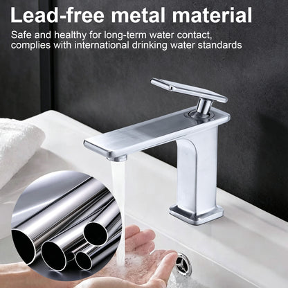 Single Hole Bathroom Faucet,Modern Single Handle Vanity Basin Faucet
