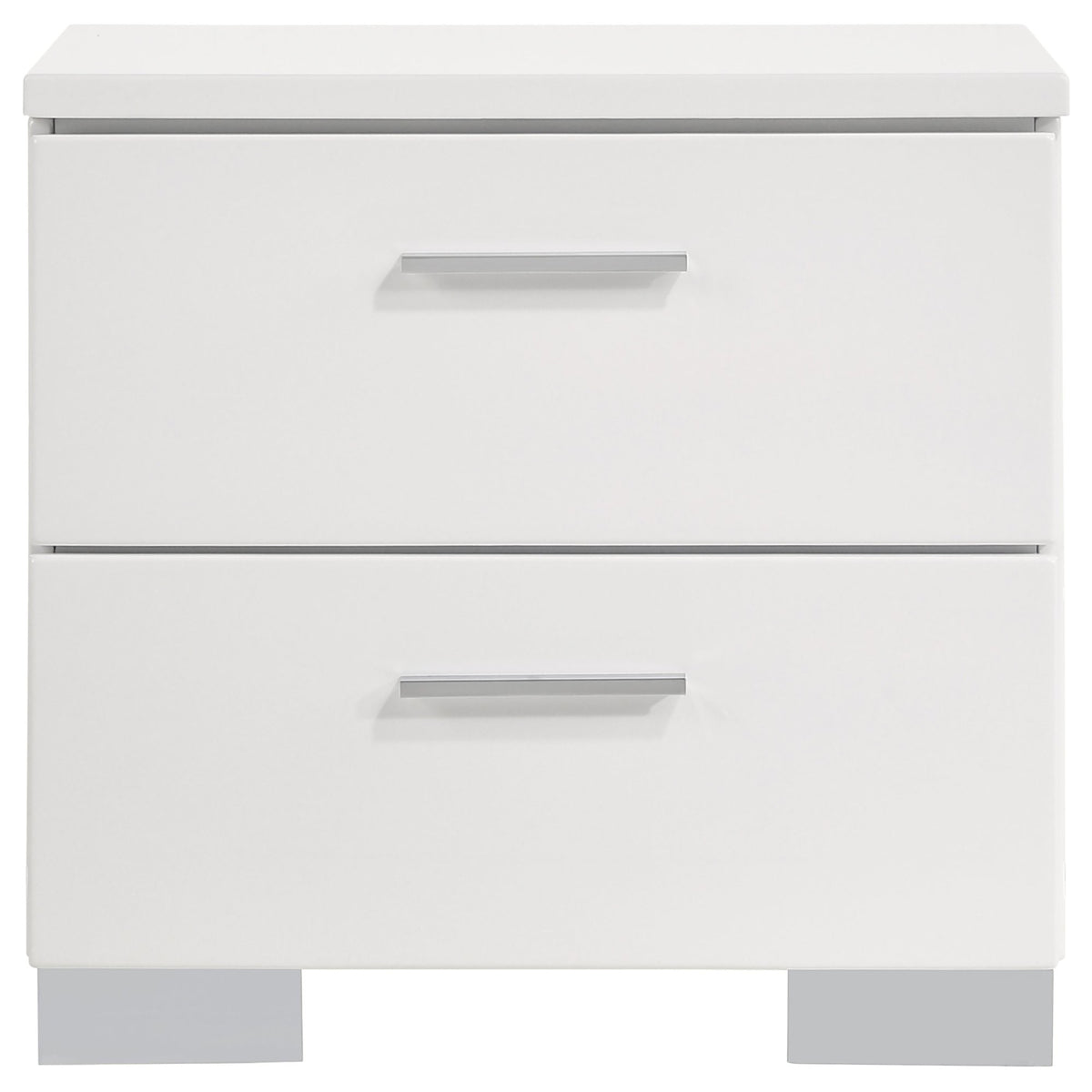 Zephyr White High Gloss Queen 4-Piece Bedroom Set