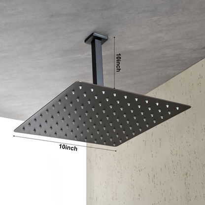 Ceiling Mount 10 Inch Rain Shower Head High Pressure Rainfall Showerhead