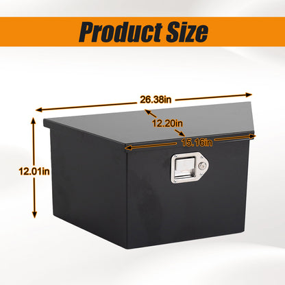 26"x13"x12" Steel Trailer Tongue Box