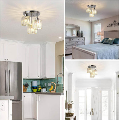 Semi Flush Mount Ceiling, 3-Light Kitchen Mount