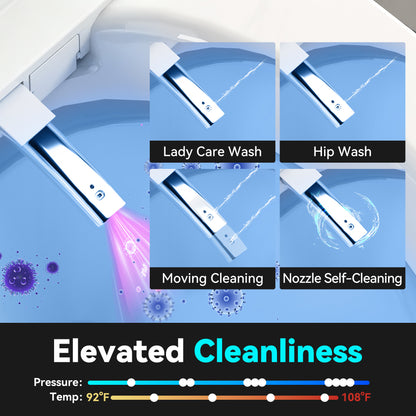 Smart Toilets with Heated Bidet Seat.Portable toilet with bidet built.Intelligent Toilet Auto Open/Close Seat. Bidet toilet with Dryer and Warm Water