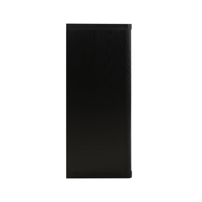 63" Fluted Console Table with 3 Drawers, Long Sofa Table Behind Couch for Living Room, Hallway, Foyer,Black
