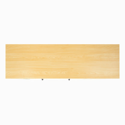 U_STYLE Sideboard with Extendable Tabletop and Wine Rack, Counter Height Bar Table with Color LED Lighting and Left-side Power Outlet, Mobile Farmhouse Wine Cabinet Cart on Wheels (Chairs Not Included