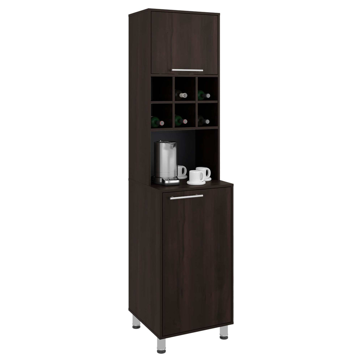 Wenge Open Shelves Kitchen Pantry