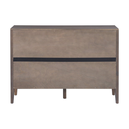 U_STYLE 47.25-Inch Farmhouse Sideboard with Pine Veneer and 2 Doors, Retro Buffet with Adjustable Feet – Model N711P410389D