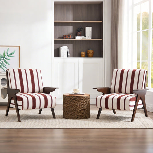Modern armchair Widened armrests on both sides Solid wood legs Comfortable to sit on, casual reading chair