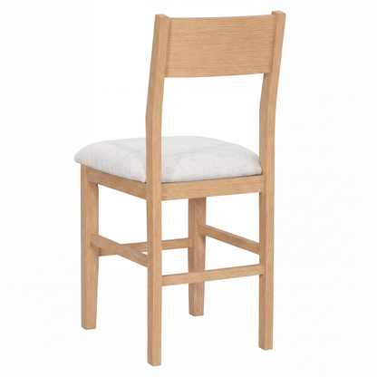 TOPMAX Farmhouse Counter Height 5-Piece Dining Table Set with 1 Rectangular Dining Table and 4 Dining Chairs for Small Places, Natural