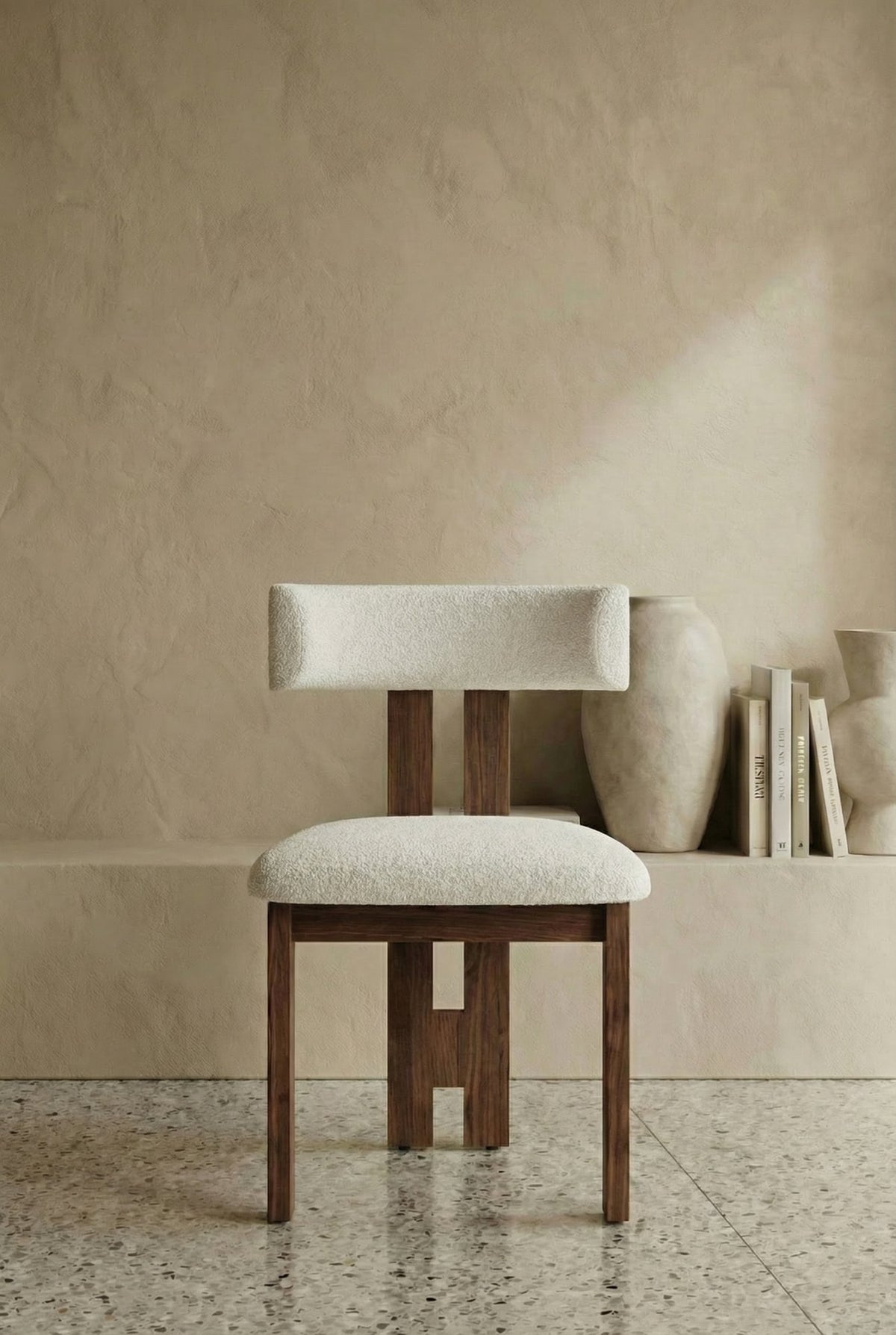 Mid-Century Modern Upholstered Dining Chair with Solid Wood Frame, Ergonomic T-Back Accent Side Chair for Dining Room, Kitchen, Living Room & Bedroom, Set of 2