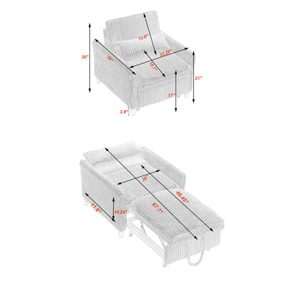 orange comfortable chair for Small apartment Bedroom space Balcony Small sofa bed Lazy Small sofa with a pillo
