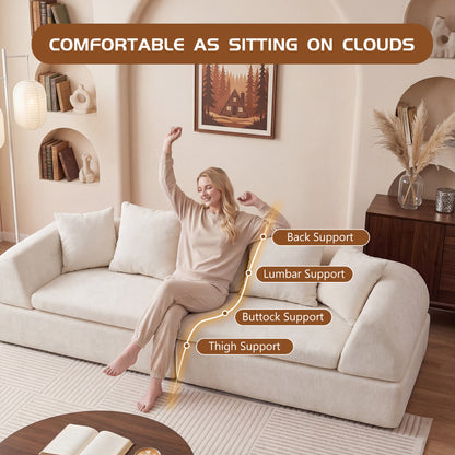 Cloud Modular Sectional Sofa - Shape Boneless Couch & Deep Fluffy Seat, No Assembly Required for Living Room Bedroom