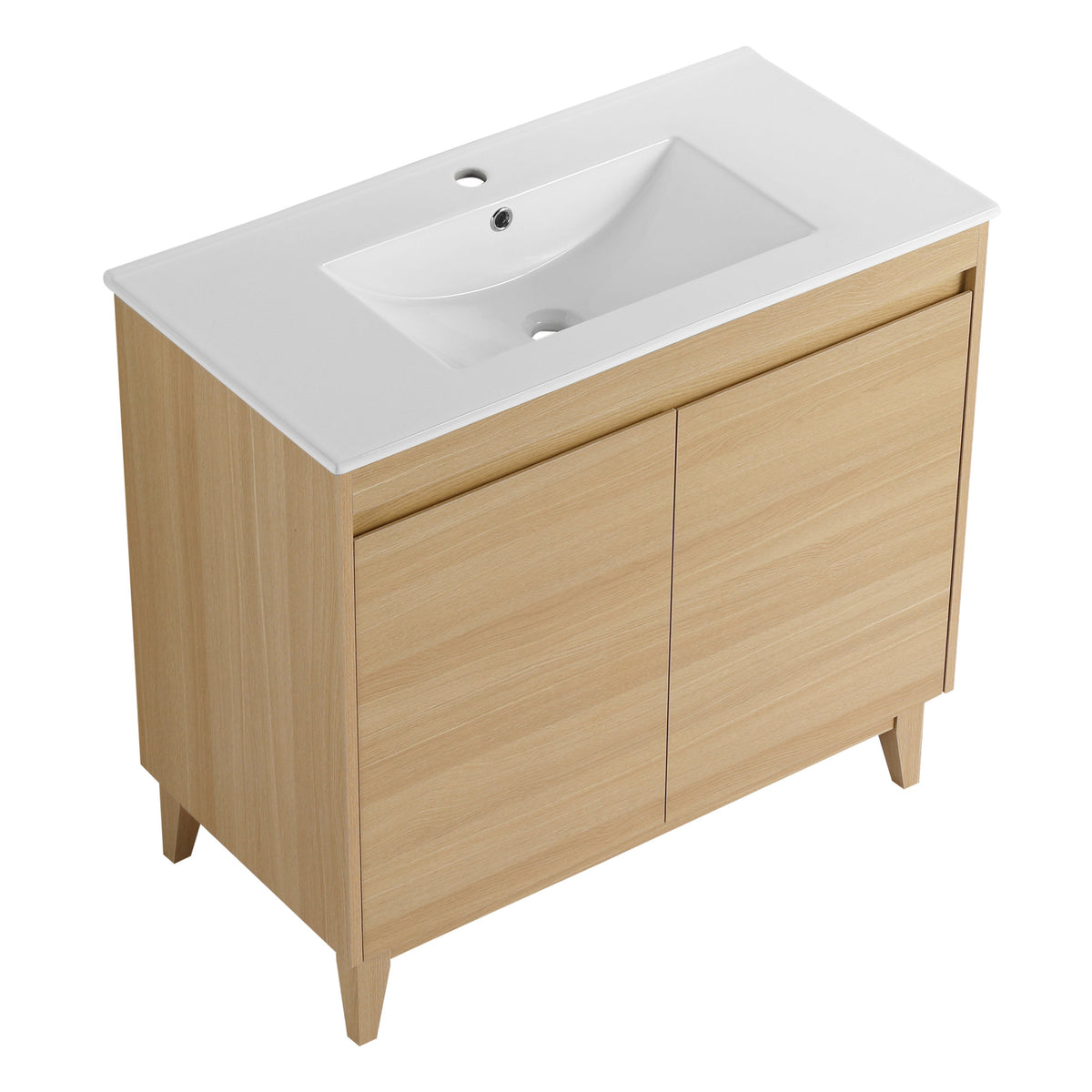 36" Freestanding Bathroom Vanity With Ceramic Sink