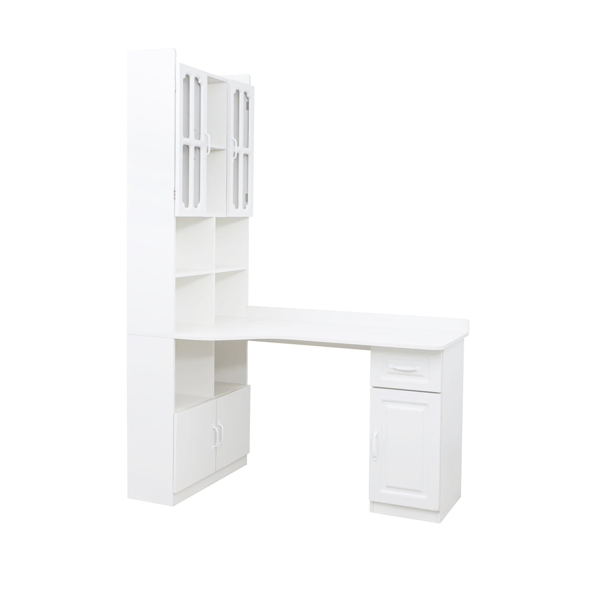 L-Shaped Corner Computer Desk for Home Office or Study desk, Study Modern Style Table with Drawers, Bookshelf & Hutch – Model W331S00169