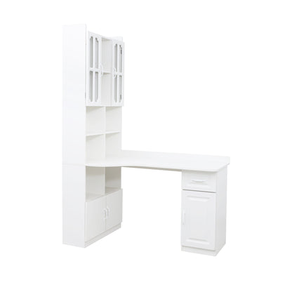 L-Shaped Corner Computer Desk for Home Office or Study desk, Study Modern Style Table with Drawers, Bookshelf & Hutch – Model W331S00169