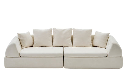 Cloud Modular Sectional Sofa - Shape Boneless Couch & Deep Fluffy Seat, No Assembly Required for Living Room Bedroom