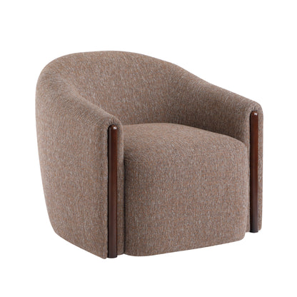 Ballona Brown Chenille Accent Chair w/Swivel