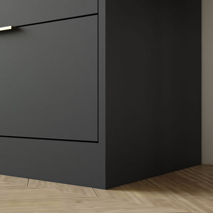 Black 9 Drawer Dresser, 63" Large Deep Chest of Drawers, Wooden Dresser Storage Cabinet with 9 Drawers, Long Dressers