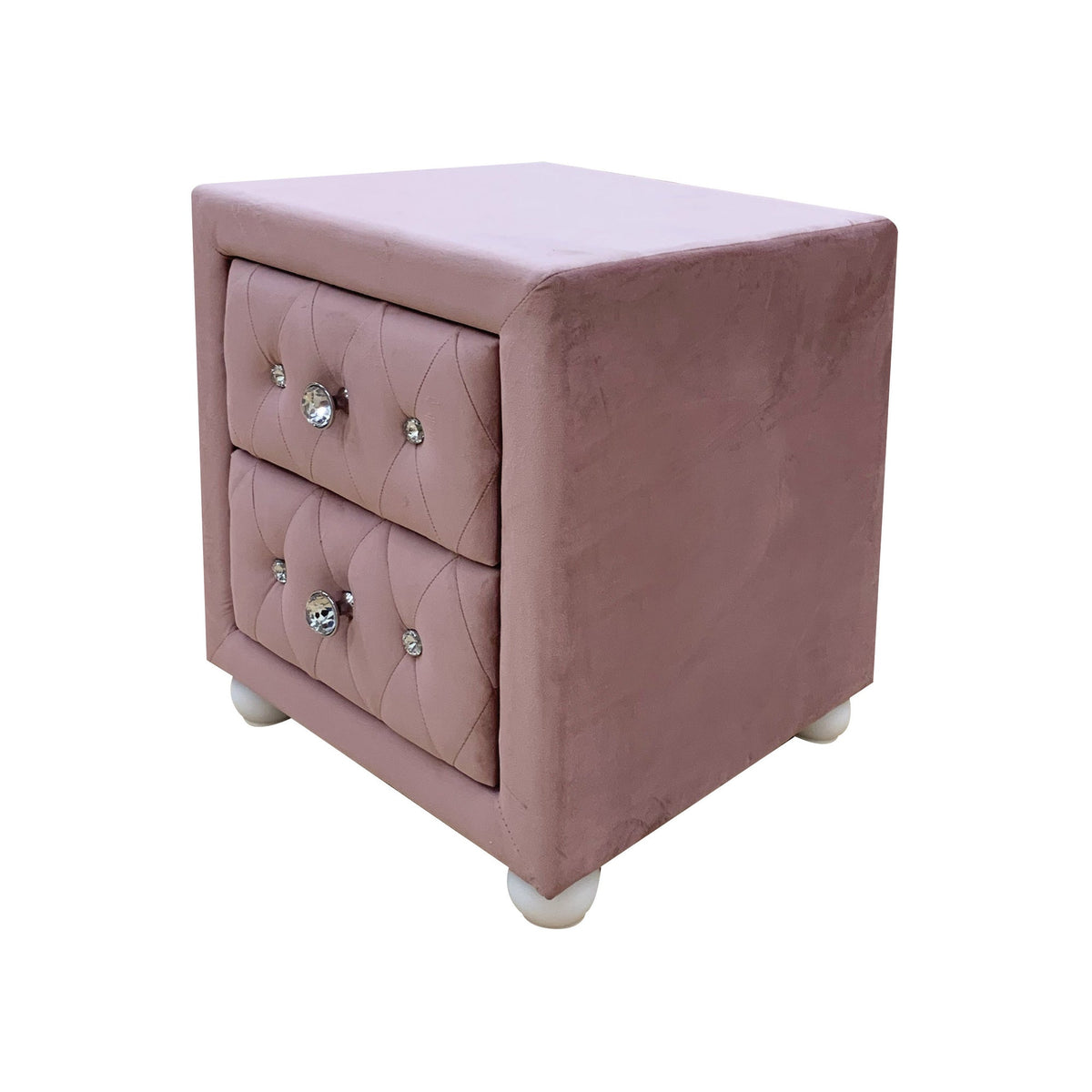 Reggie Pink Fabric Nightstand
