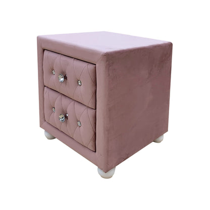 Reggie Pink Fabric Nightstand