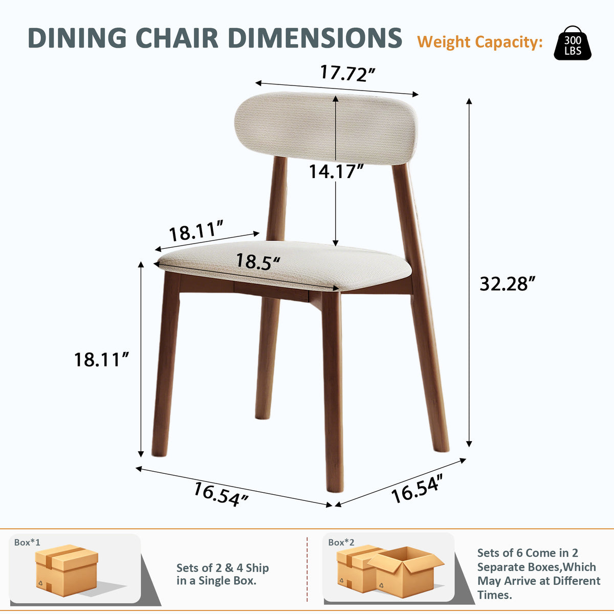 Solid Wood Dining Chairs Set of 4, Luxurious Chenille Upholstered Kitchen Chairs, Farmhouse Dining Room Chair with X-Shaped Metal Reinforcement, Beige